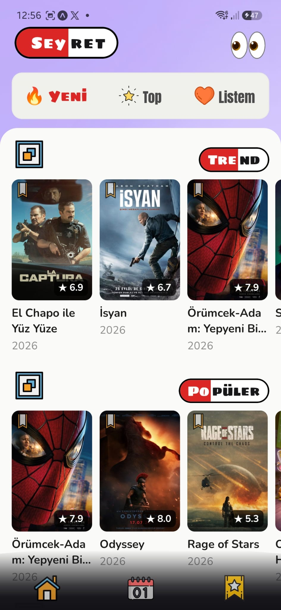 Seyret: keşif ve popüler diziler